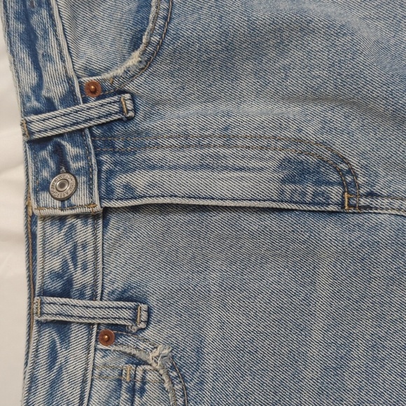 Abercrombie & Fitch Denim Midi Length Skirt, Color Light Wash Size 24 - Picture 7 of 15